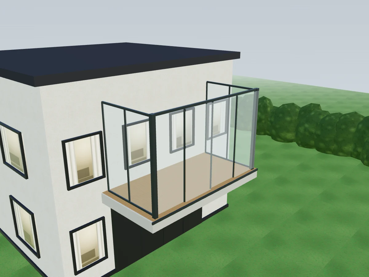 Balkonverglasung – Rendering aus dem Konfigurator