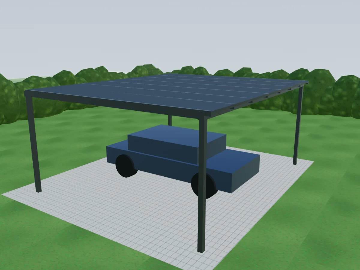 Carport – Rendering aus dem Konfigurator