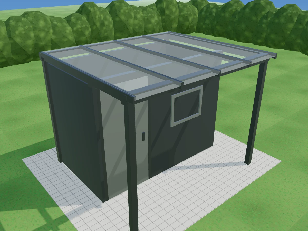 Gartenhaus – Rendering aus dem Konfigurator