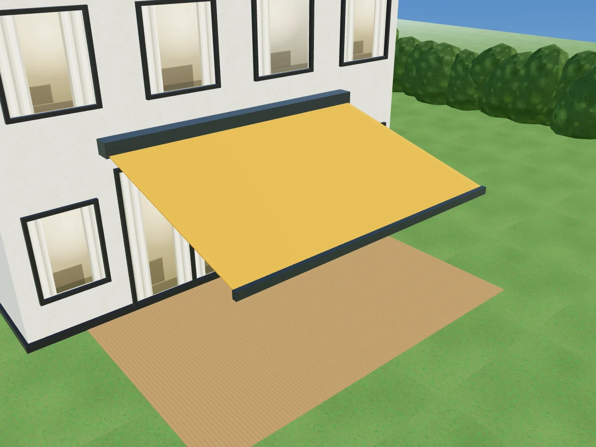 Kassettenmarkise – Rendering aus dem Konfigurator