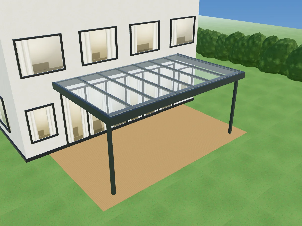 Terrassendach Sky View – Rendering aus dem Konfigurator