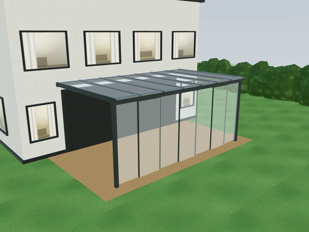 Terrassenüberdachung – Rendering aus dem Konfigurator