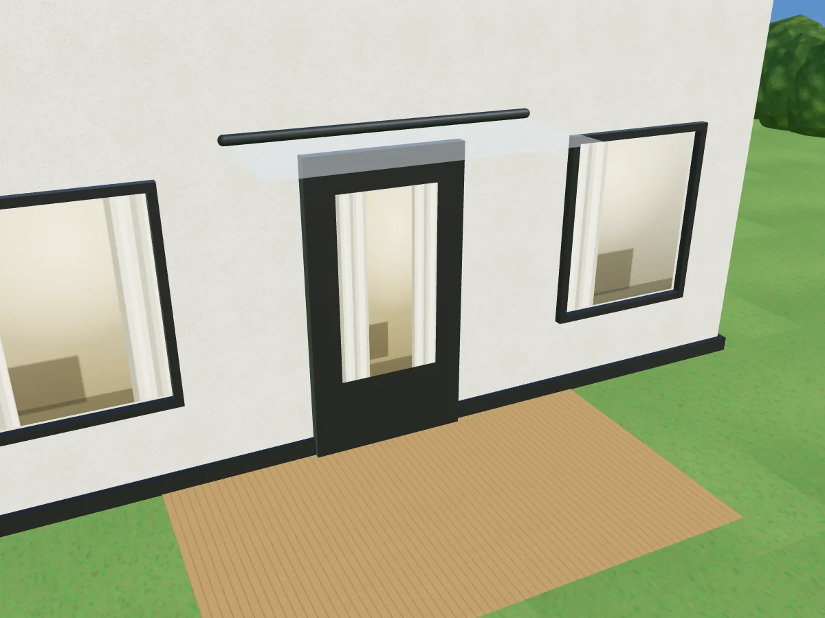 Vordach schwebend – Rendering aus dem Konfigurator