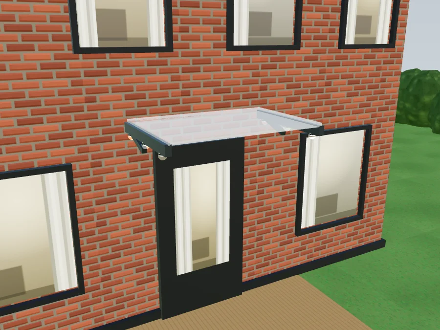 Eingangsüberdachung, Variante: Polycarbonat